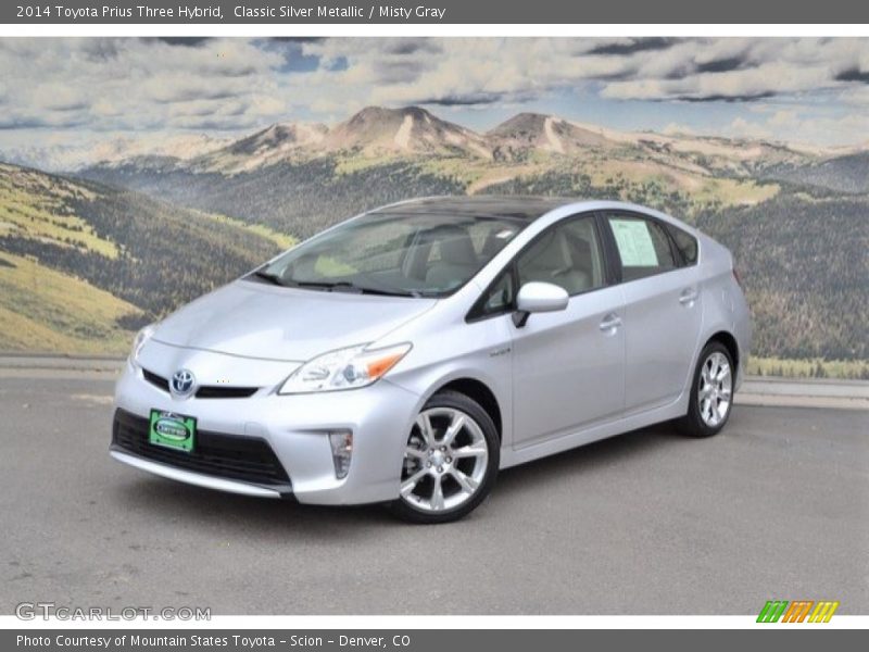 Classic Silver Metallic / Misty Gray 2014 Toyota Prius Three Hybrid
