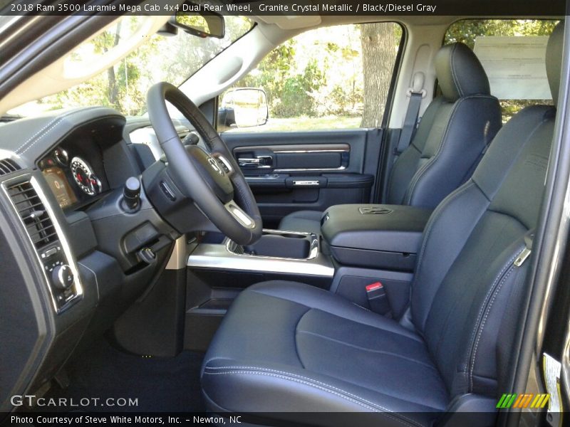 Granite Crystal Metallic / Black/Diesel Gray 2018 Ram 3500 Laramie Mega Cab 4x4 Dual Rear Wheel