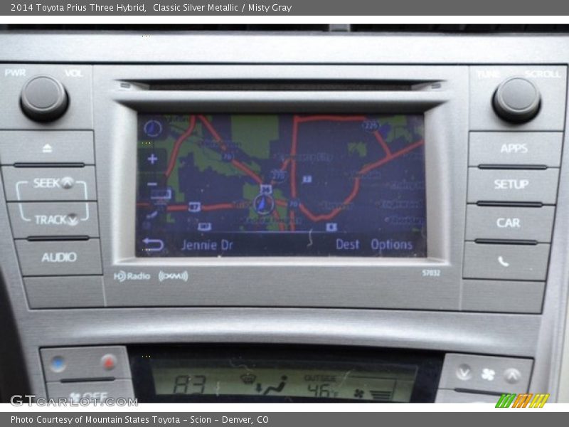 Classic Silver Metallic / Misty Gray 2014 Toyota Prius Three Hybrid