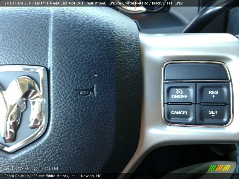 Granite Crystal Metallic / Black/Diesel Gray 2018 Ram 3500 Laramie Mega Cab 4x4 Dual Rear Wheel