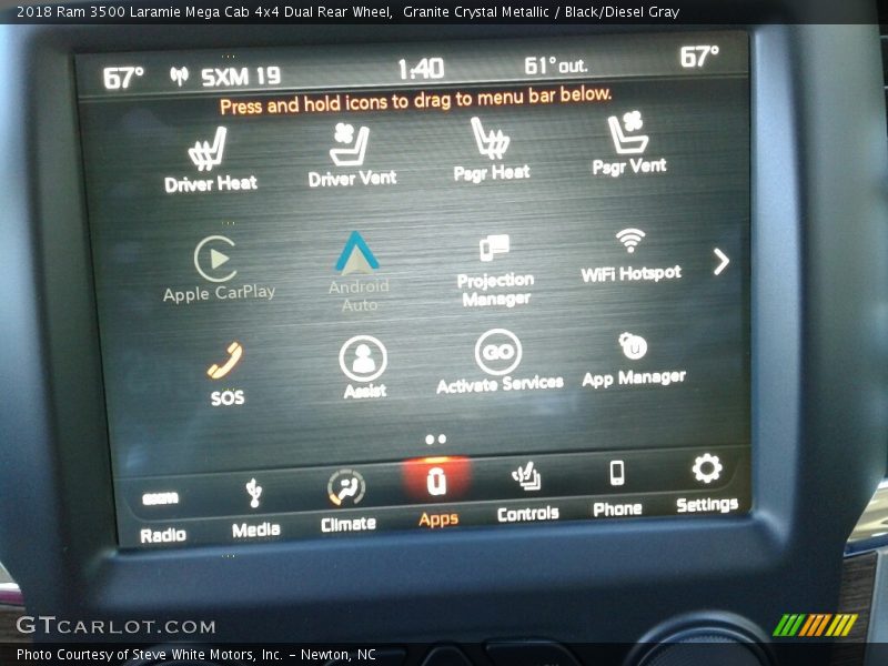 Granite Crystal Metallic / Black/Diesel Gray 2018 Ram 3500 Laramie Mega Cab 4x4 Dual Rear Wheel
