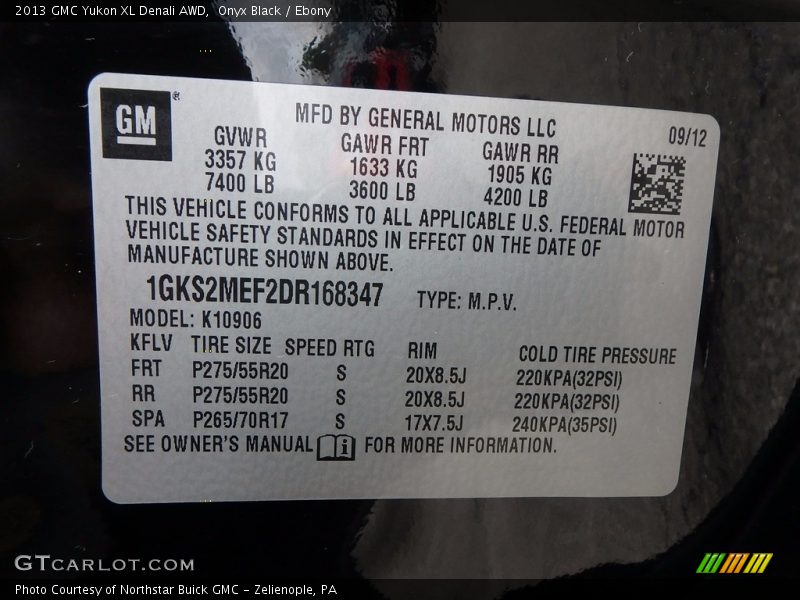Onyx Black / Ebony 2013 GMC Yukon XL Denali AWD