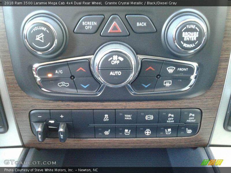 Granite Crystal Metallic / Black/Diesel Gray 2018 Ram 3500 Laramie Mega Cab 4x4 Dual Rear Wheel