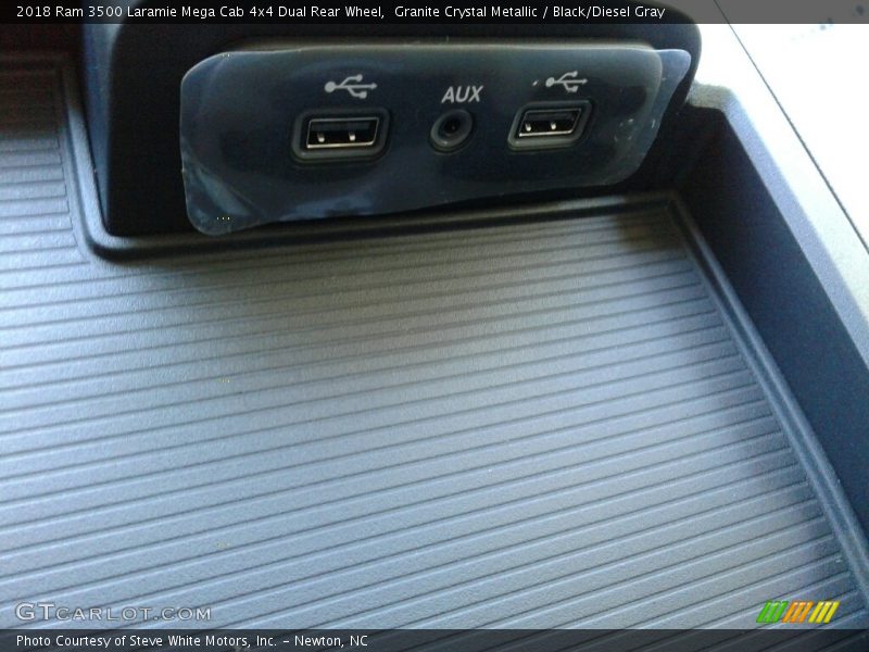 Granite Crystal Metallic / Black/Diesel Gray 2018 Ram 3500 Laramie Mega Cab 4x4 Dual Rear Wheel