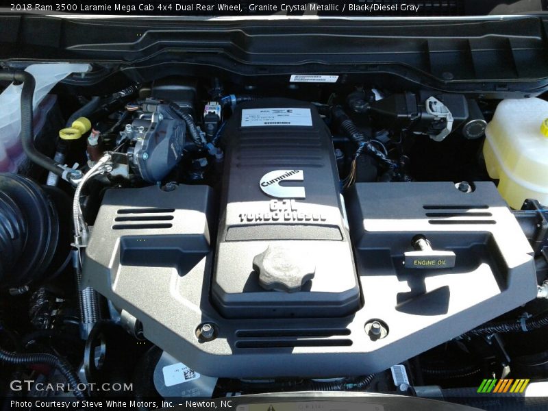 Granite Crystal Metallic / Black/Diesel Gray 2018 Ram 3500 Laramie Mega Cab 4x4 Dual Rear Wheel