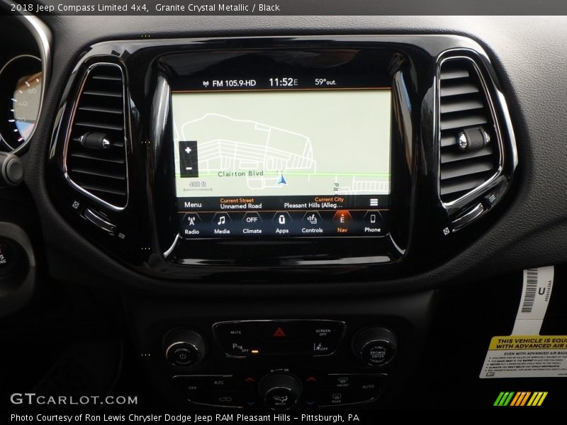 Granite Crystal Metallic / Black 2018 Jeep Compass Limited 4x4