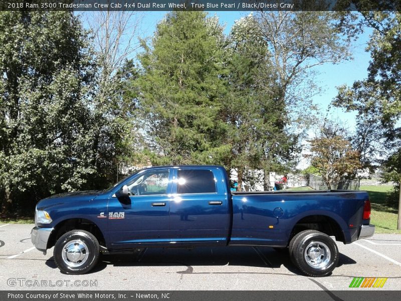 True Blue Pearl / Black/Diesel Gray 2018 Ram 3500 Tradesman Crew Cab 4x4 Dual Rear Wheel