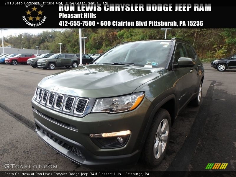 Olive Green Pearl / Black 2018 Jeep Compass Latitude 4x4