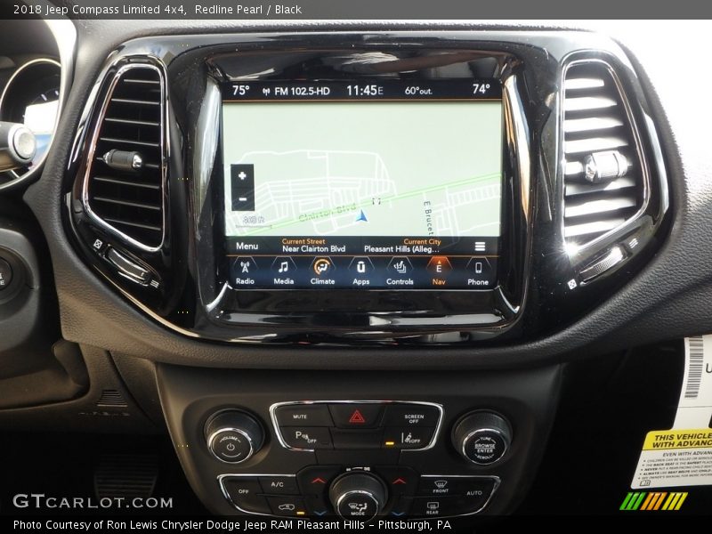 Redline Pearl / Black 2018 Jeep Compass Limited 4x4