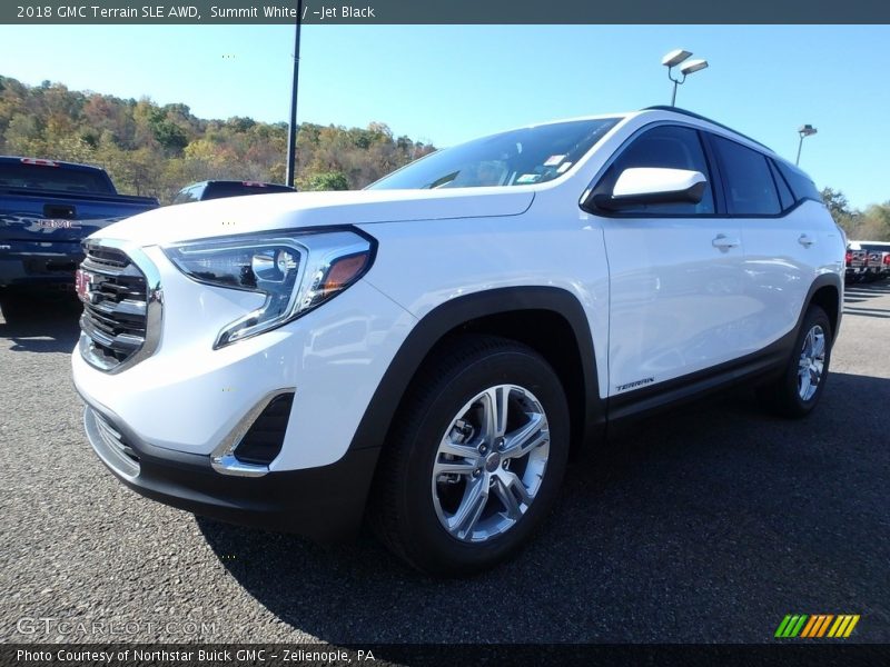 Summit White / ­Jet Black 2018 GMC Terrain SLE AWD