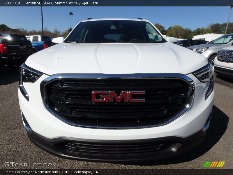 Summit White / ­Jet Black 2018 GMC Terrain SLE AWD