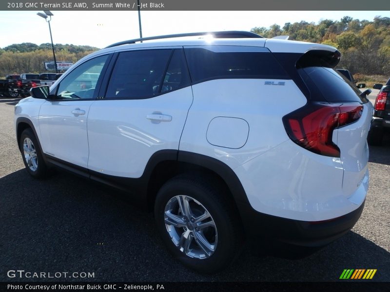 Summit White / ­Jet Black 2018 GMC Terrain SLE AWD