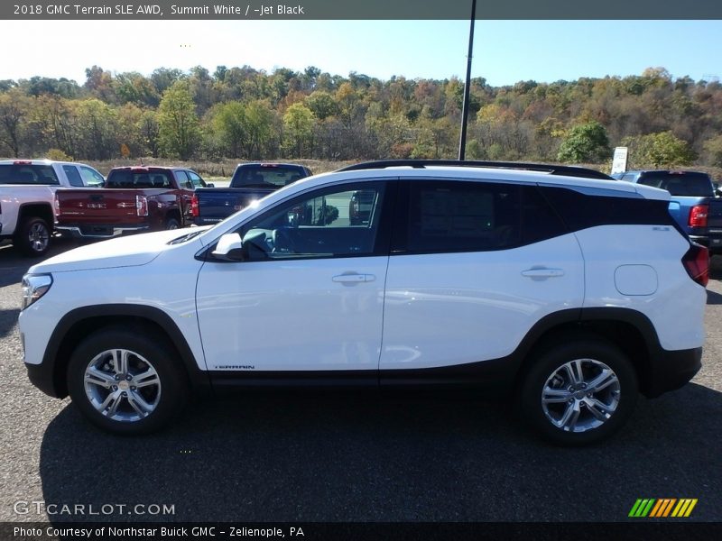 Summit White / ­Jet Black 2018 GMC Terrain SLE AWD