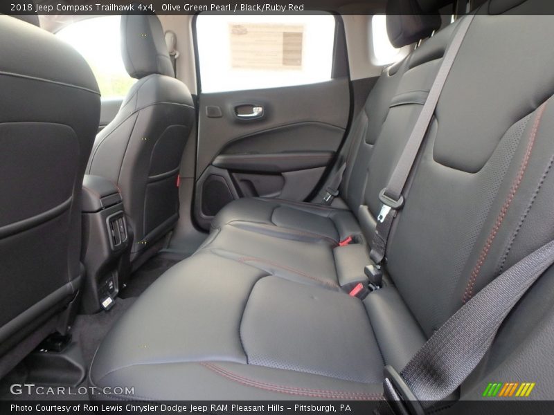 Olive Green Pearl / Black/Ruby Red 2018 Jeep Compass Trailhawk 4x4