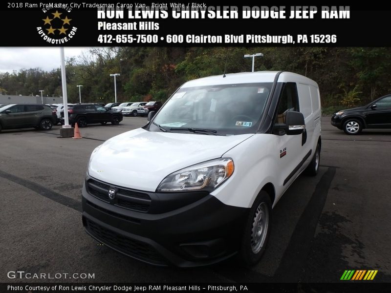 Bright White / Black 2018 Ram ProMaster City Tradesman Cargo Van