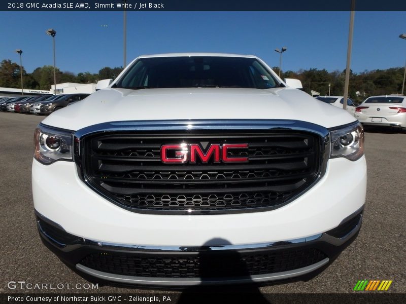 Simmit White / Jet Black 2018 GMC Acadia SLE AWD