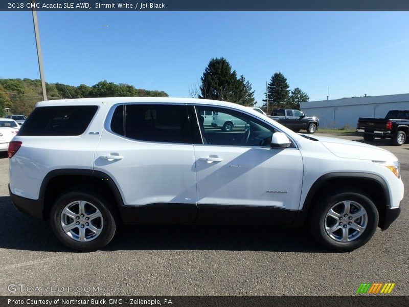 Simmit White / Jet Black 2018 GMC Acadia SLE AWD
