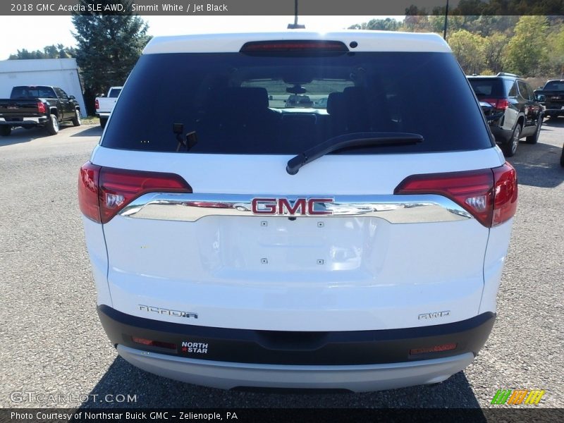 Simmit White / Jet Black 2018 GMC Acadia SLE AWD