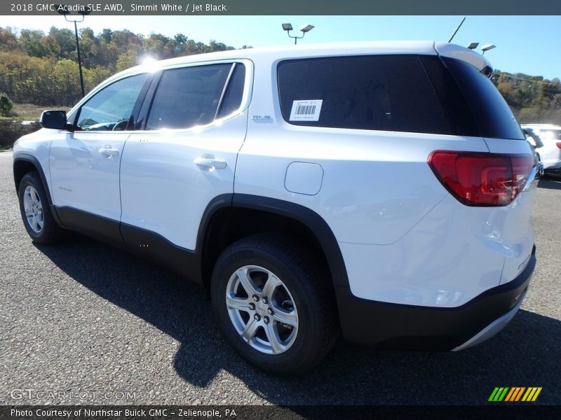 Simmit White / Jet Black 2018 GMC Acadia SLE AWD