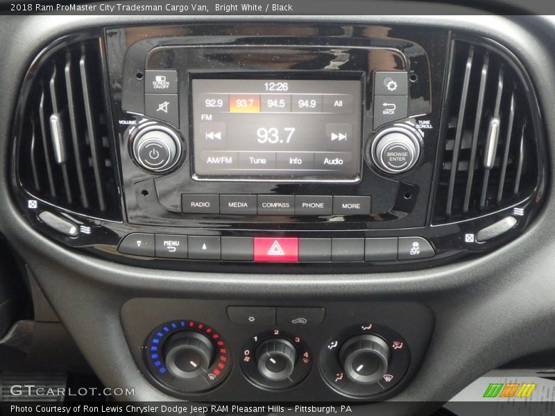 Controls of 2018 ProMaster City Tradesman Cargo Van