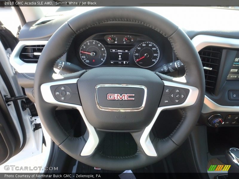Simmit White / Jet Black 2018 GMC Acadia SLE AWD