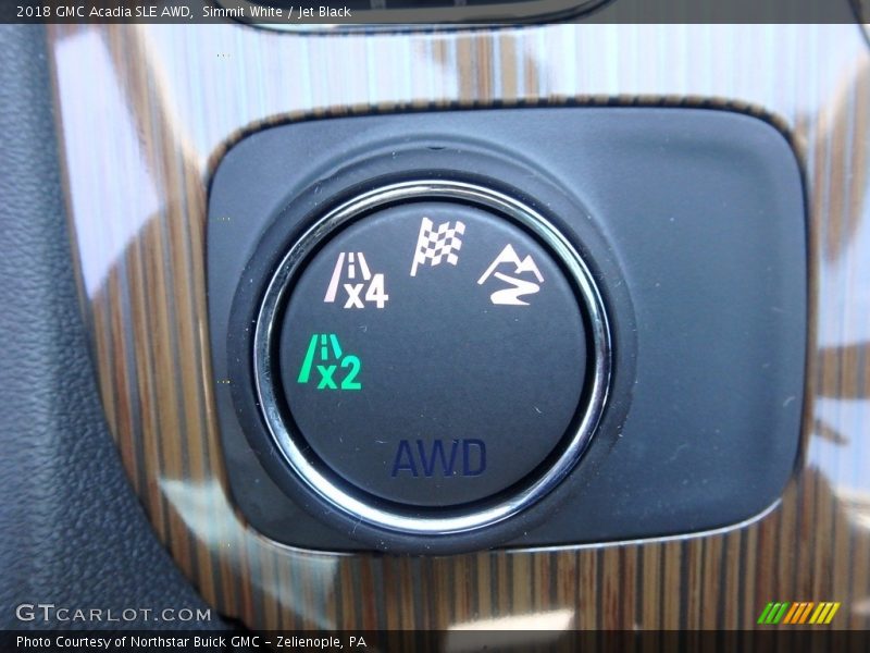 Simmit White / Jet Black 2018 GMC Acadia SLE AWD