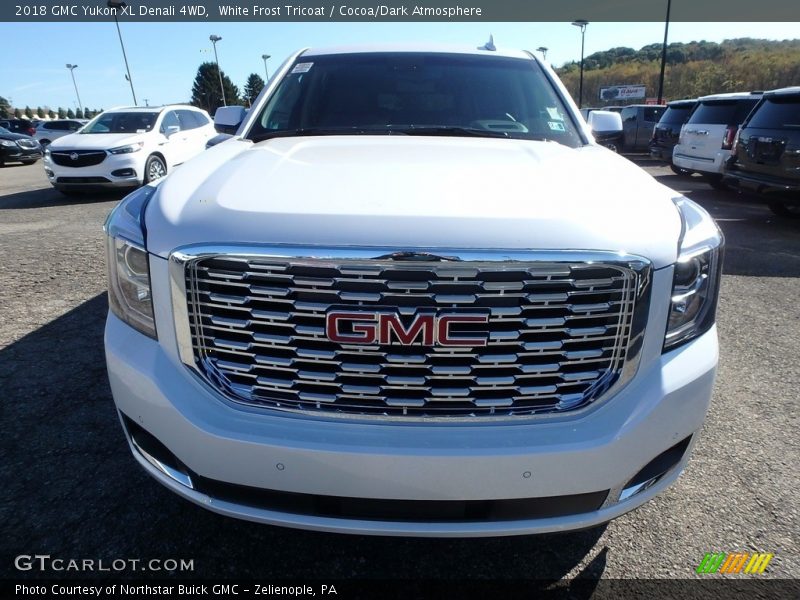 White Frost Tricoat / Cocoa/Dark Atmosphere 2018 GMC Yukon XL Denali 4WD