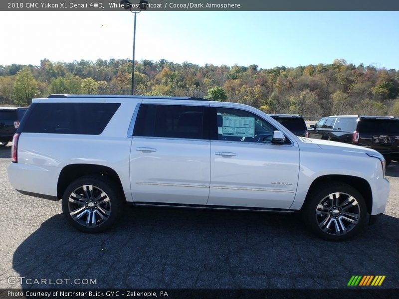 White Frost Tricoat / Cocoa/Dark Atmosphere 2018 GMC Yukon XL Denali 4WD