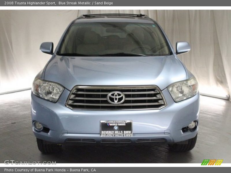 Blue Streak Metallic / Sand Beige 2008 Toyota Highlander Sport