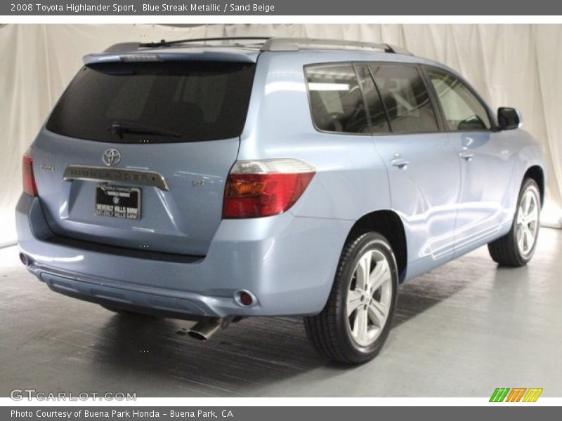 Blue Streak Metallic / Sand Beige 2008 Toyota Highlander Sport
