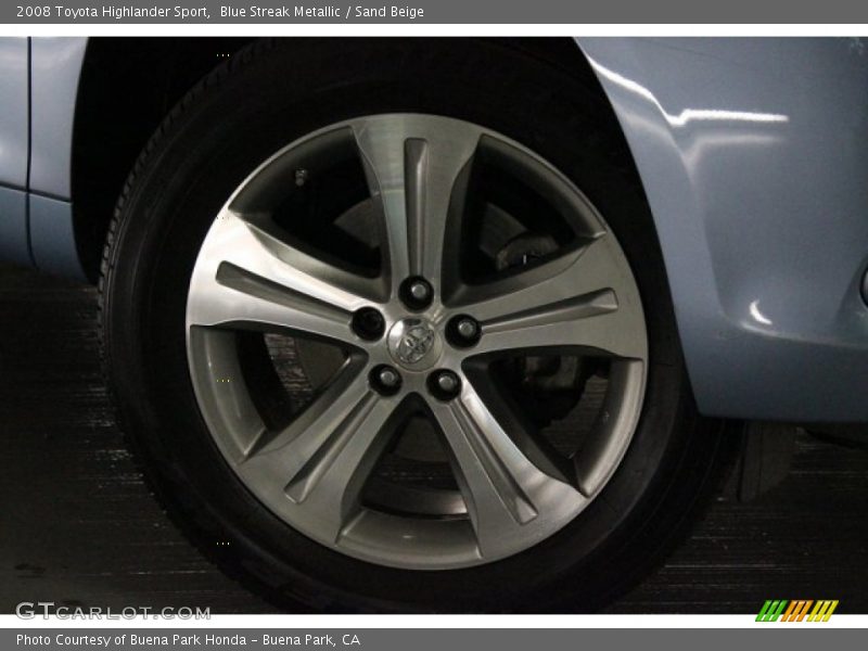Blue Streak Metallic / Sand Beige 2008 Toyota Highlander Sport