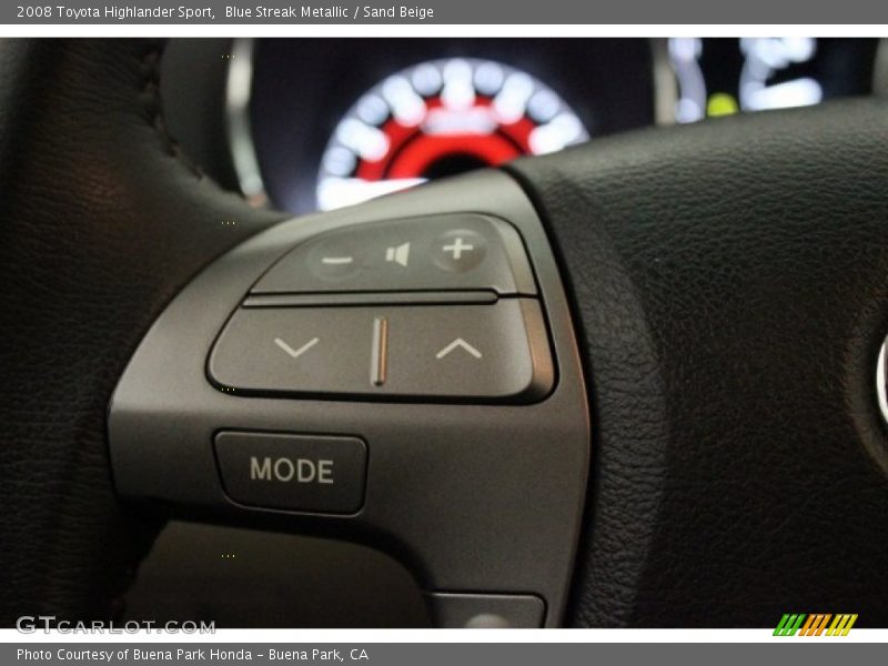 Blue Streak Metallic / Sand Beige 2008 Toyota Highlander Sport