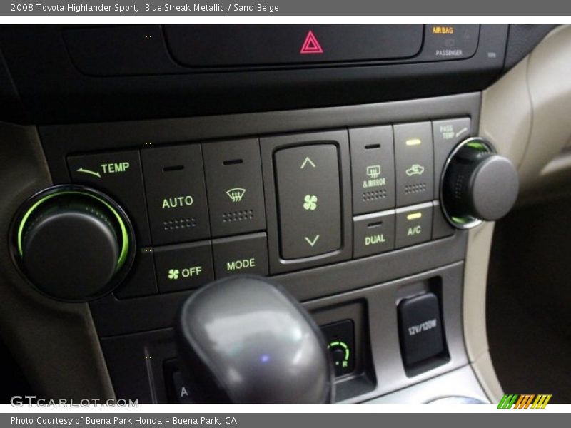 Blue Streak Metallic / Sand Beige 2008 Toyota Highlander Sport