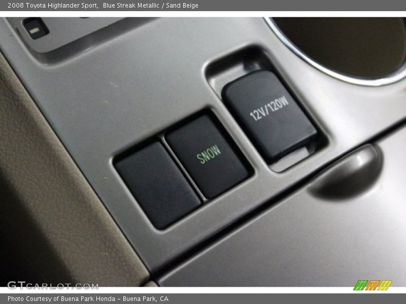Blue Streak Metallic / Sand Beige 2008 Toyota Highlander Sport