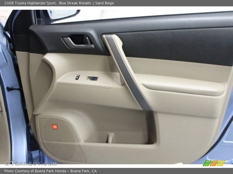 Blue Streak Metallic / Sand Beige 2008 Toyota Highlander Sport