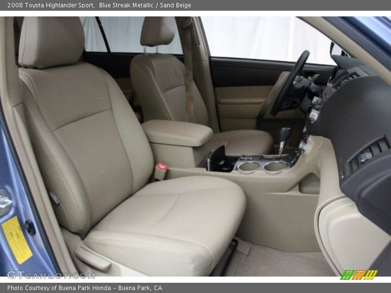 Blue Streak Metallic / Sand Beige 2008 Toyota Highlander Sport