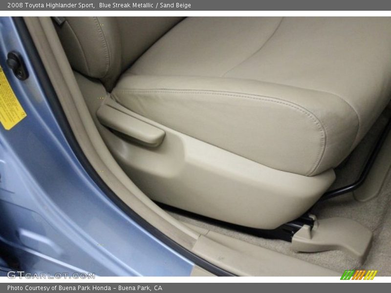 Blue Streak Metallic / Sand Beige 2008 Toyota Highlander Sport