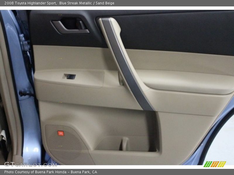 Blue Streak Metallic / Sand Beige 2008 Toyota Highlander Sport