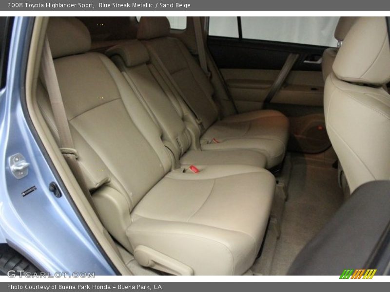 Blue Streak Metallic / Sand Beige 2008 Toyota Highlander Sport