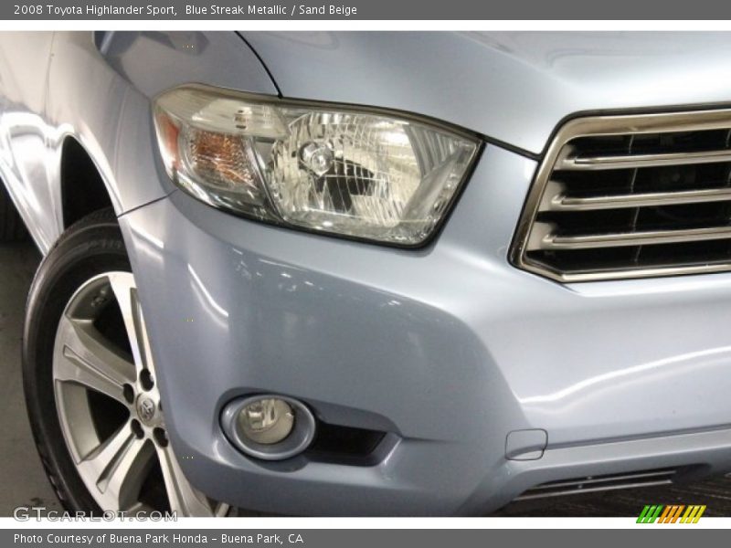 Blue Streak Metallic / Sand Beige 2008 Toyota Highlander Sport