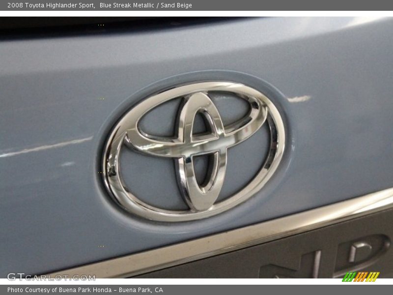 Blue Streak Metallic / Sand Beige 2008 Toyota Highlander Sport