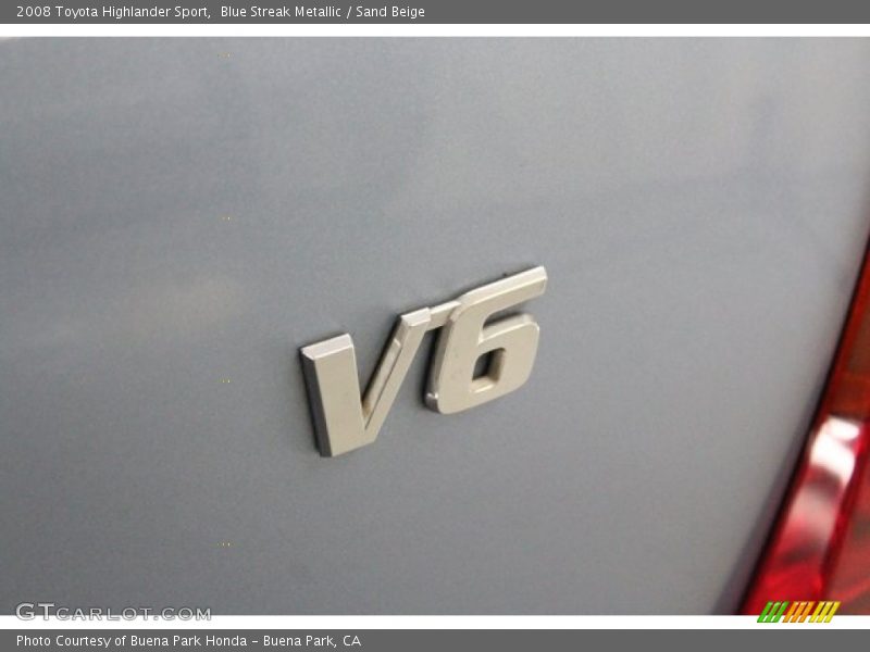 Blue Streak Metallic / Sand Beige 2008 Toyota Highlander Sport