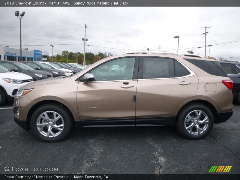 Sandy Ridge Metallic / Jet Black 2018 Chevrolet Equinox Premier AWD