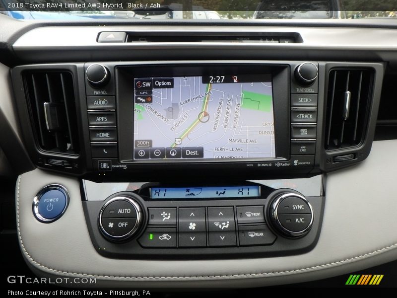 Controls of 2018 RAV4 Limited AWD Hybrid