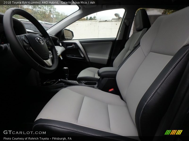 Galactic Aqua Mica / Ash 2018 Toyota RAV4 Limited AWD Hybrid