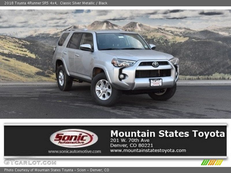 Classic Silver Metallic / Black 2018 Toyota 4Runner SR5 4x4