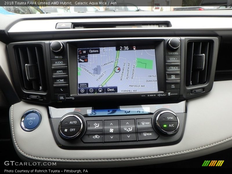 Galactic Aqua Mica / Ash 2018 Toyota RAV4 Limited AWD Hybrid