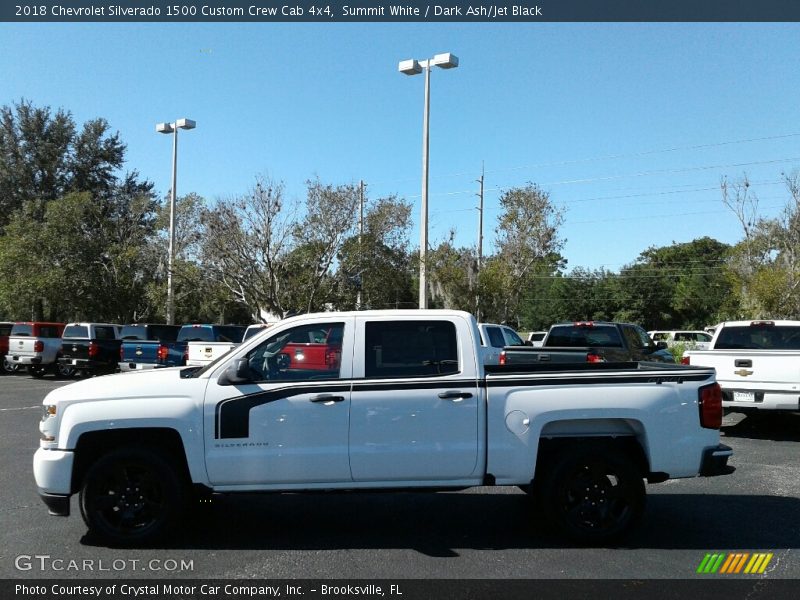 Summit White / Dark Ash/Jet Black 2018 Chevrolet Silverado 1500 Custom Crew Cab 4x4
