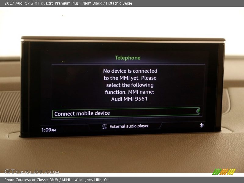Night Black / Pistachio Beige 2017 Audi Q7 3.0T quattro Premium Plus