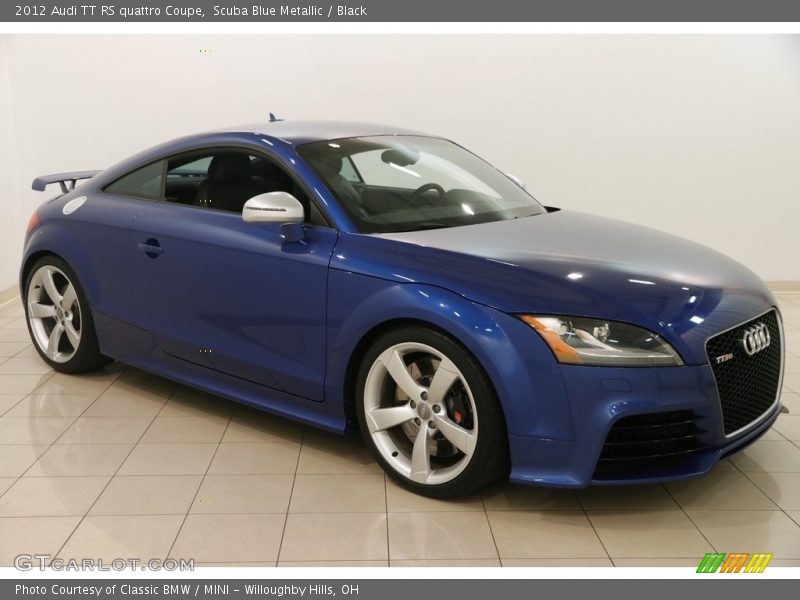 Scuba Blue Metallic / Black 2012 Audi TT RS quattro Coupe
